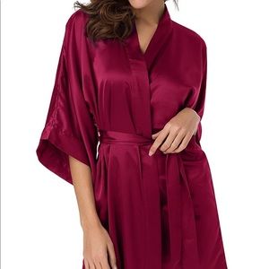 Women’s satin robe.